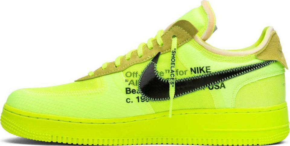 Air Force 1 Low Off-white Volt Cone Black | AO4606-700