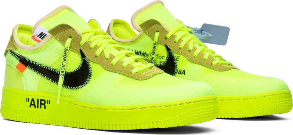 Air Force 1 Low Off-white Volt Cone Black | AO4606-700