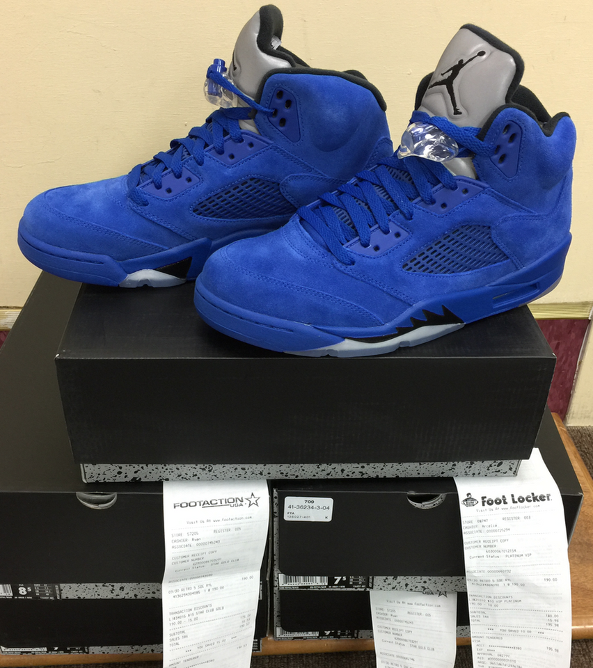Air Jordan V Retro 5 Blue Suede | 136027-401
