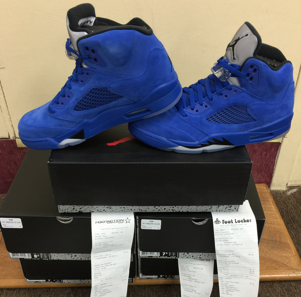 Air Jordan V Retro 5 Blue Suede | 136027-401