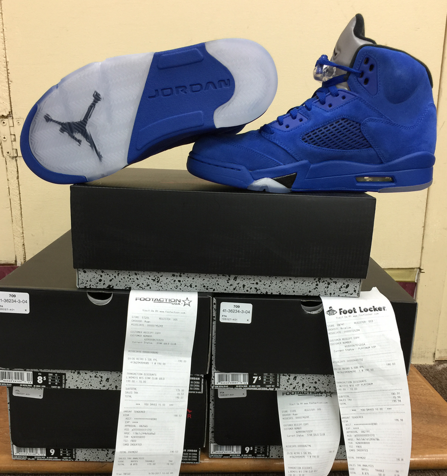 Air Jordan V Retro 5 Blue Suede | 136027-401